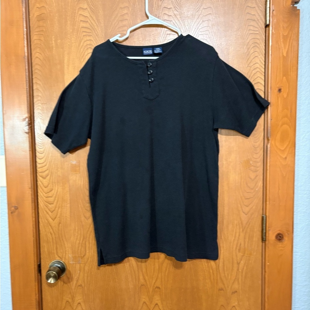 Kirkland Signature Black Short Sleeve Henley